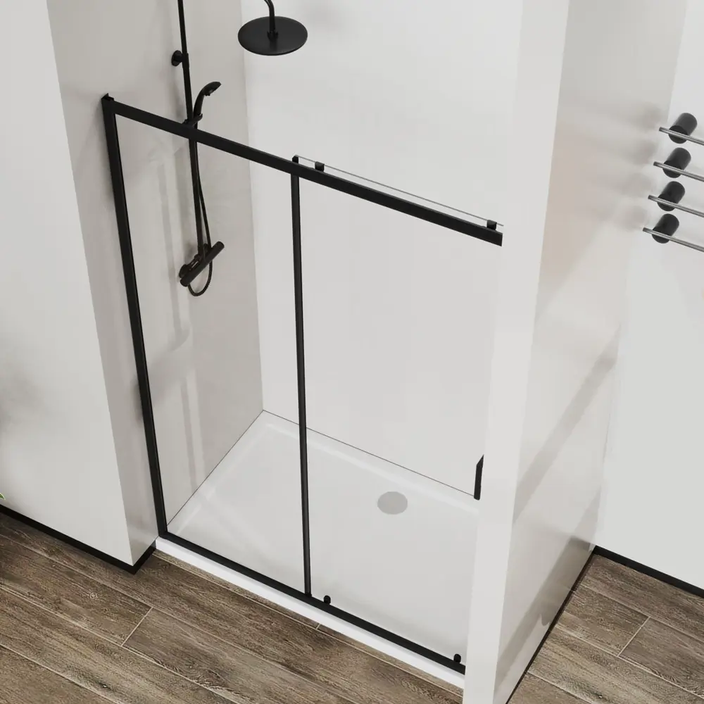 Фото 2 Душевая дверь Vincea City VSFW-101TMB VDS-5CT120CLB 120 см эффект стекла прозрачный раздвижной Фото 2 Душевая дверь Vincea City VSFW-101TMB VDS-5CT120CLB 120 см эффект стекла прозрачный раздвижной