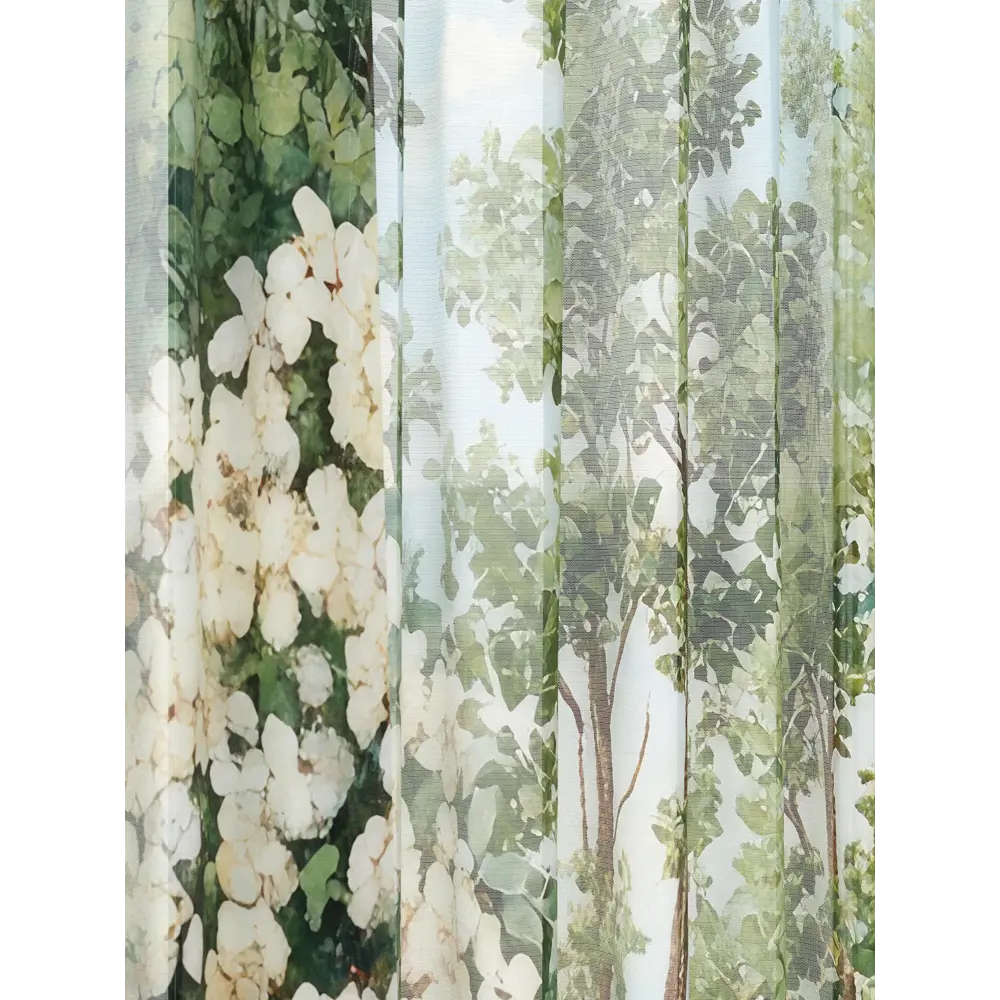 Фото 4 Тюль Comfy way Олион - 29 CW991029-250 на шторной ленте 250x450 см цвет зеленый