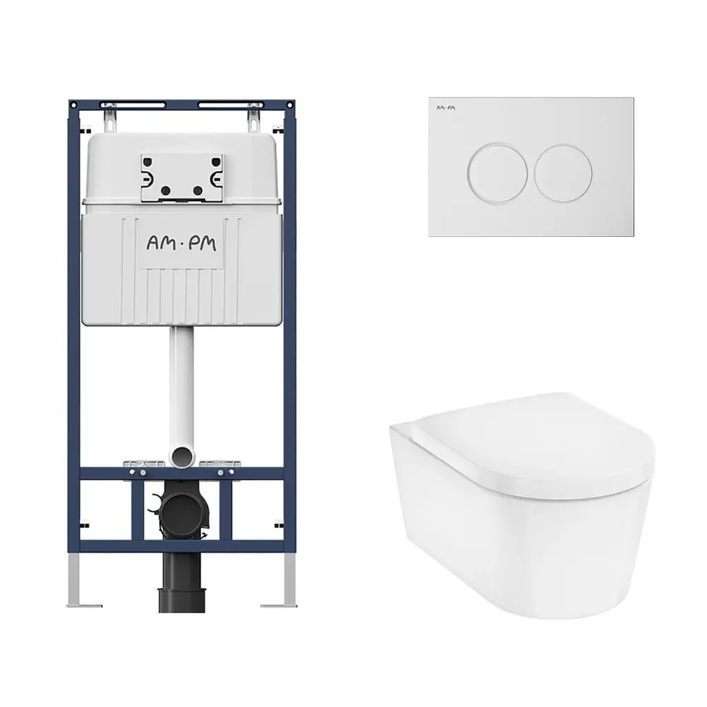 Фото Комплект инсталляция с унитазом Hansgrohe I012710.0101HGSET012 цвет белый Фото Комплект инсталляция с унитазом Hansgrohe I012710.0101HGSET012 цвет белый