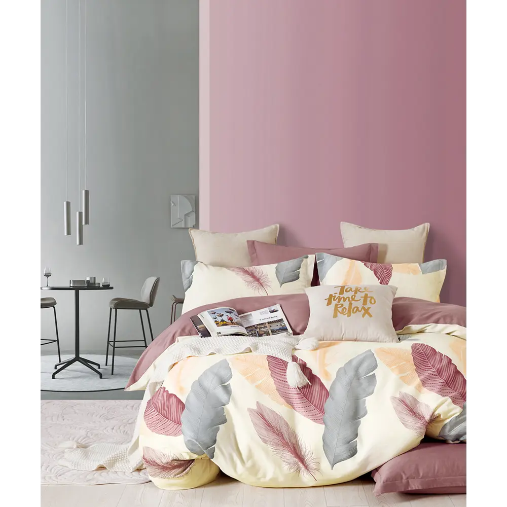 Фото Комплект постельного белья Tango Twill Семейный сатин семейный наволочки 50x70 - 2 шт цвет розовый/кремовый TPIG5-1832-50 Фото Комплект постельного белья Tango Twill Семейный сатин семейный наволочки 50x70 - 2 шт цвет розовый/кремовый TPIG5-1832-50