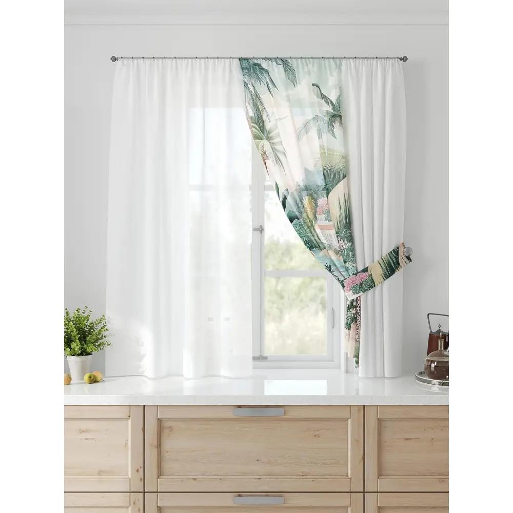 Фото 3 Тюль Comfy way Лерис - 108 CW509108-150 на шторной ленте 150x300 см цвет бежевый Фото 3 Тюль Comfy way Лерис - 108 CW509108-150 на шторной ленте 150x300 см цвет бежевый