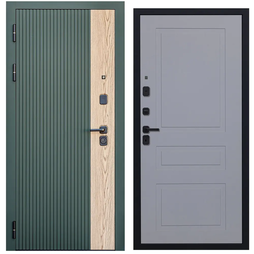 Фото Входная дверь Diva 74 левый 205x86см цвет дуб олива софт/силк маус Н13