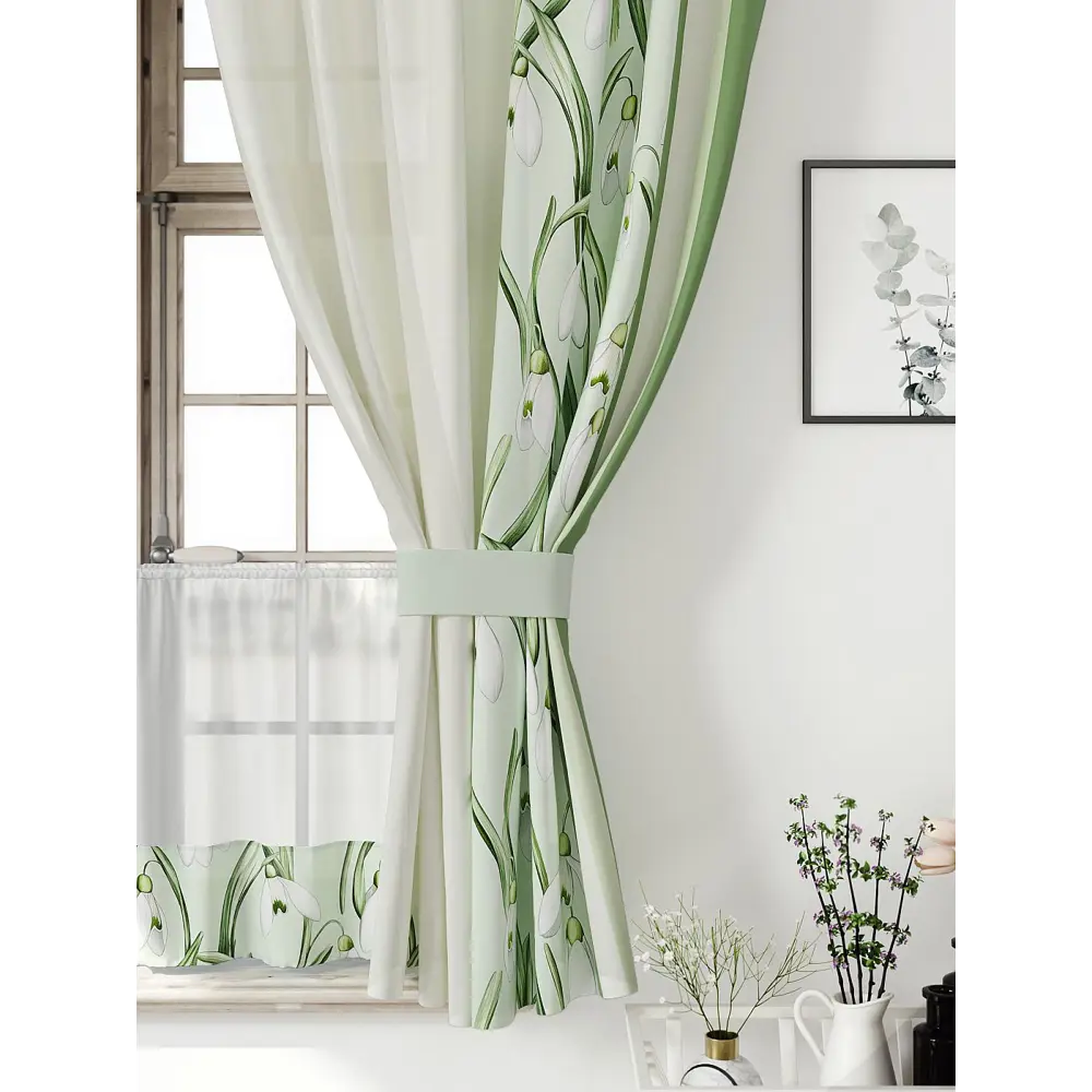 Фото 4 Комплект штор Comfy way Иномик - 49 CW705049-160 на шторной ленте 160x150 см цвет бежевый Фото 4 Комплект штор Comfy way Иномик - 49 CW705049-160 на шторной ленте 160x150 см цвет бежевый