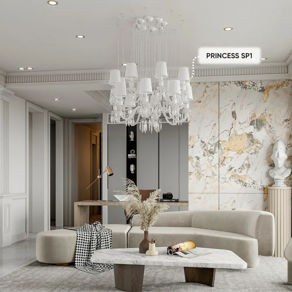 Фото 8 Светильник подвесной Crystal Lux 201_2760 1 лампа 2 м² цвет хром Фото 8 Светильник подвесной Crystal Lux 201_2760 1 лампа 2 м² цвет хром