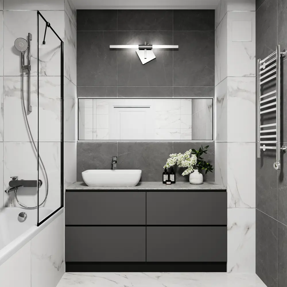 Фото 4 Зеркало со встроенной подсветкой One mirror 14040чсх 40x140 см Фото 4 Зеркало со встроенной подсветкой One mirror 14040чсх 40x140 см