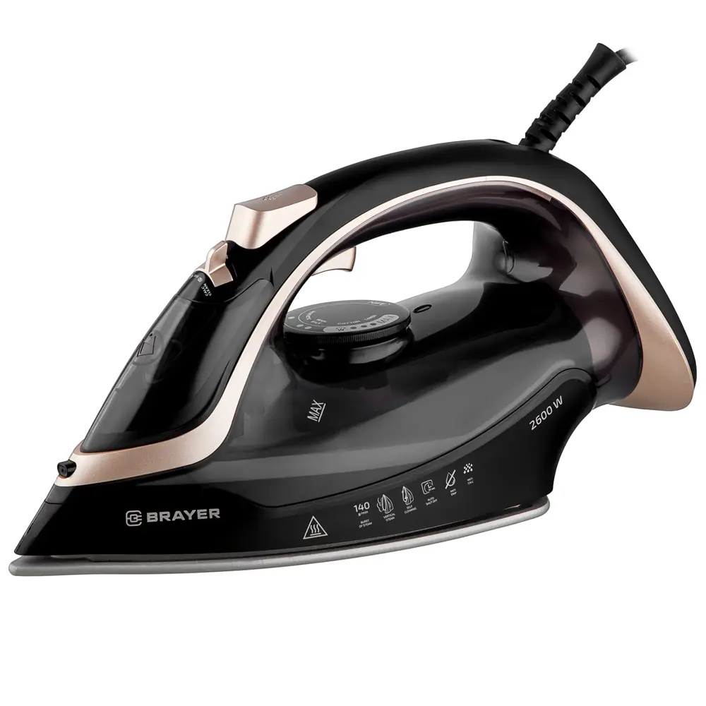 Фото 2 Утюг Brayer BR4017 2600 Вт цвет черный/золотой Фото 2 Утюг Brayer BR4017 2600 Вт цвет черный/золотой