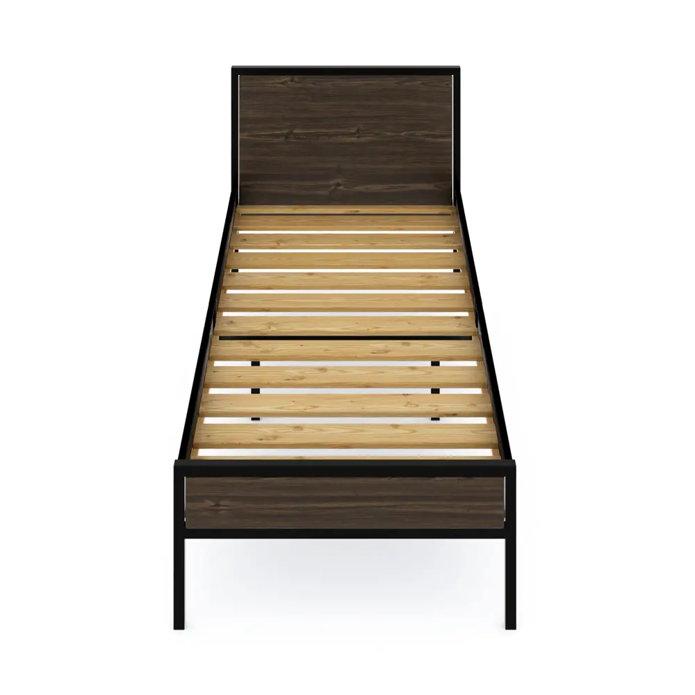 Фото 2 Кровать Solarius kr80loft-ven-black 85 x 90 x 206 см сосна цвет венге, черный Фото 2 Кровать Solarius kr80loft-ven-black 85 x 90 x 206 см сосна цвет венге, черный