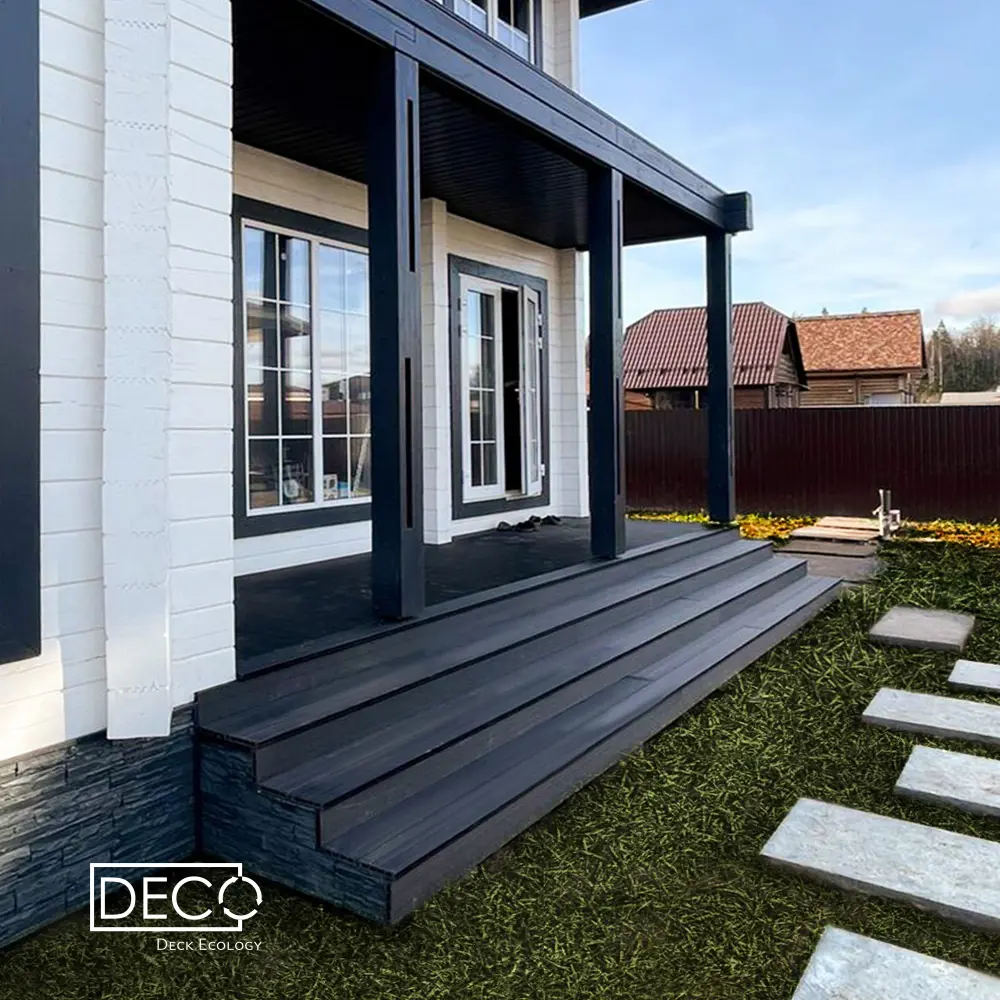 Фото 10 Террасная доска ДПК Deck ecology цвет шоколад 1500x150x26мм двусторонний вельвет 0.9м² 4шт Фото 10 Террасная доска ДПК Deck ecology цвет шоколад 1500x150x26мм двусторонний вельвет 0.9м² 4шт