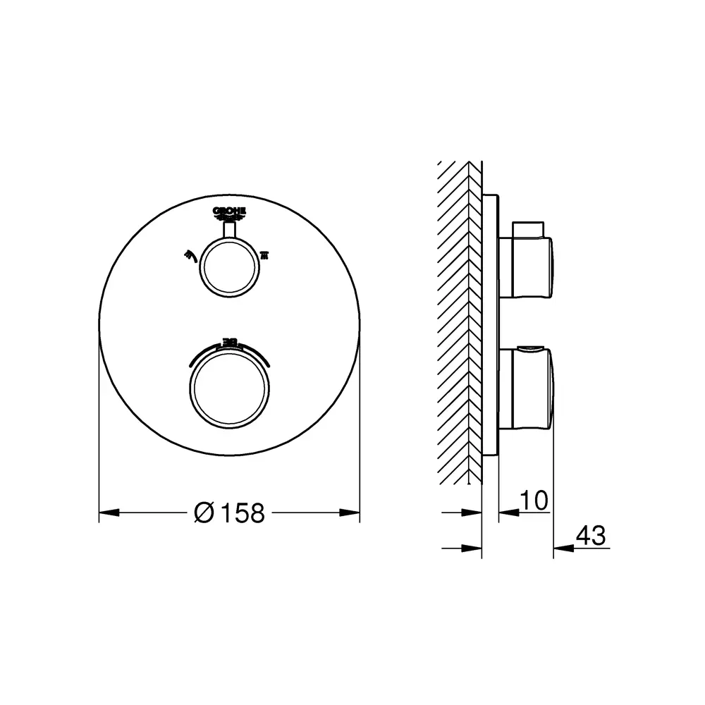 Фото 7 Термостат для душа Grohe Grohtherm 24076000 хром Фото 7 Термостат для душа Grohe Grohtherm 24076000 хром