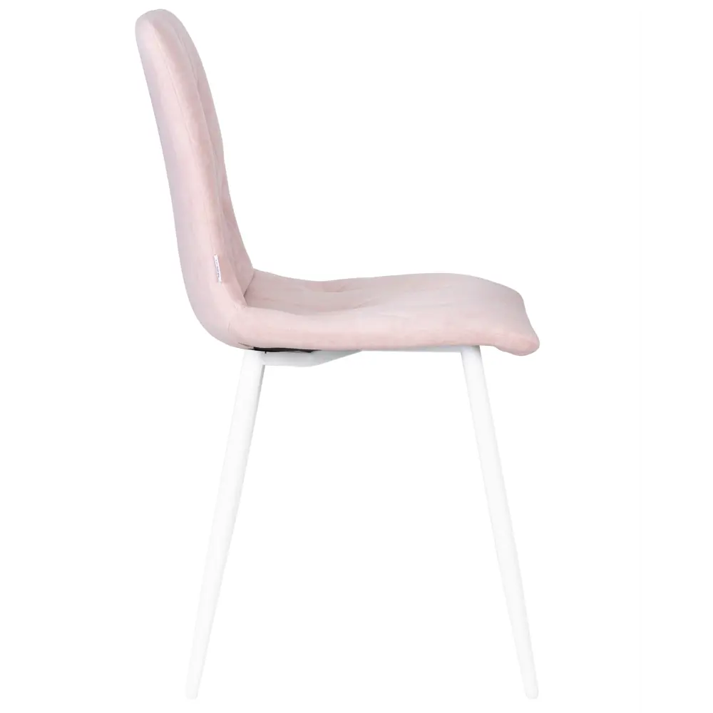 Фото Кухонный стул Dobrin Chilly rombo a006 46x46x55 см велюр цвет розовый/белый Фото Кухонный стул Dobrin Chilly rombo a006 46x46x55 см велюр цвет розовый/белый