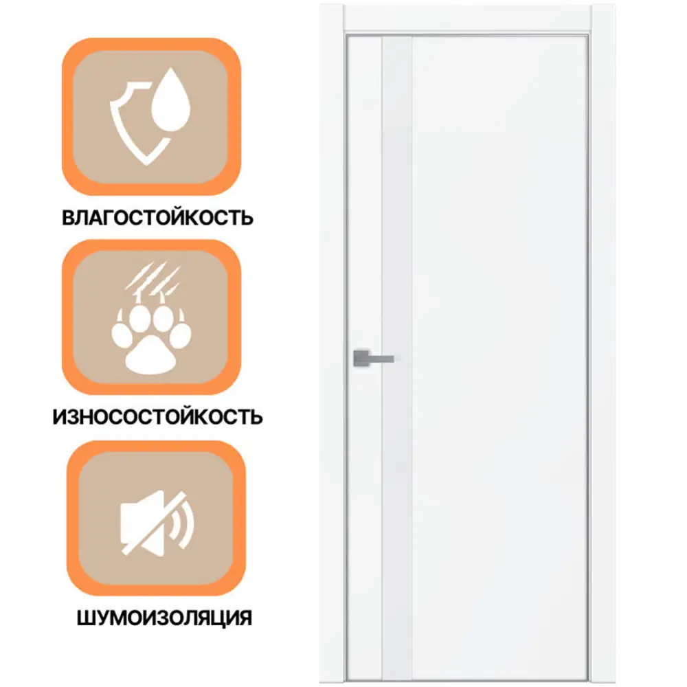 Фото 3 Дверь межкомнатная Uberture Tamburat 4104 остеклённая 200x80см пленка ПВХ цвет аляска суперматовая без замка и петель Фото 3 Дверь межкомнатная Uberture Tamburat 4104 остеклённая 200x80см пленка ПВХ цвет аляска суперматовая без замка и петель