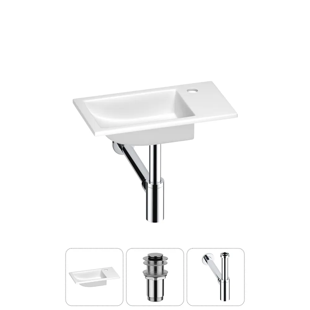 Фото Мини-раковина для ванной или туалета Wellsee WC Area 202011797 с донным клапаном и сифоном Фото Мини-раковина для ванной или туалета Wellsee WC Area 202011797 с донным клапаном и сифоном