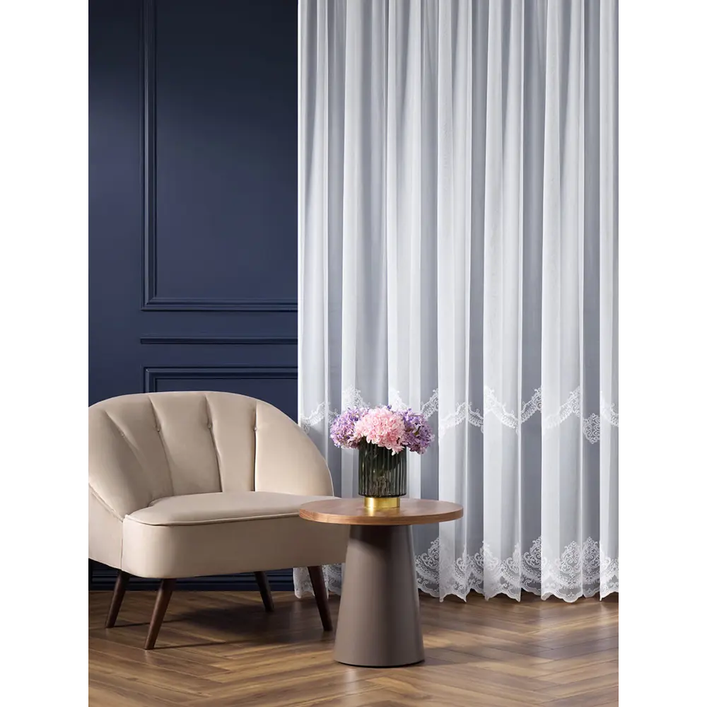 Фото Штора Arya home 8001885869753 на шторной ленте 250x300 см цвет белый