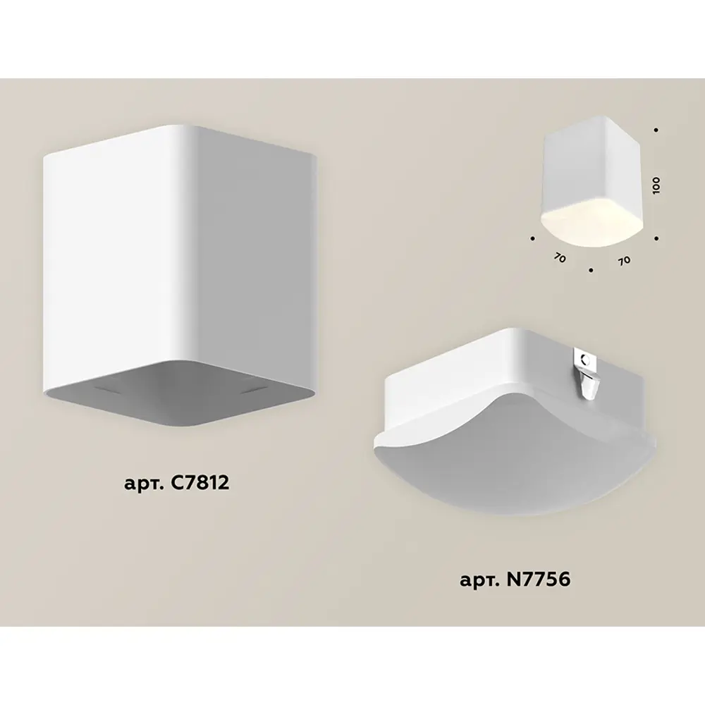 Фото 3 Светильник точечный накладной Ambrella light Xs7812022 2 м² цвет белый Фото 3 Светильник точечный накладной Ambrella light Xs7812022 2 м² цвет белый