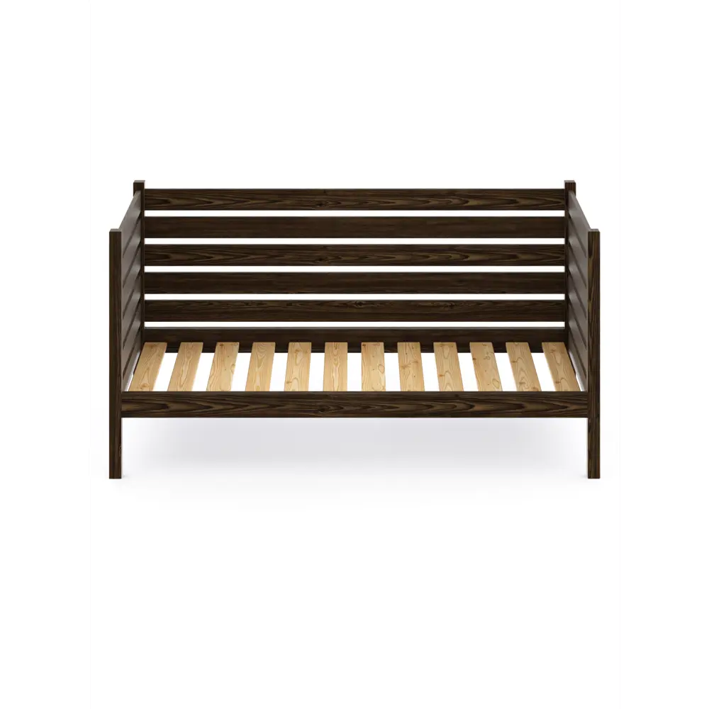 Фото 2 Тахта односпальная Solarius реечное основание и высокими бортиками 100x101x170 см сосна цвет венге Фото 2 Тахта односпальная Solarius реечное основание и высокими бортиками 100x101x170 см сосна цвет венге