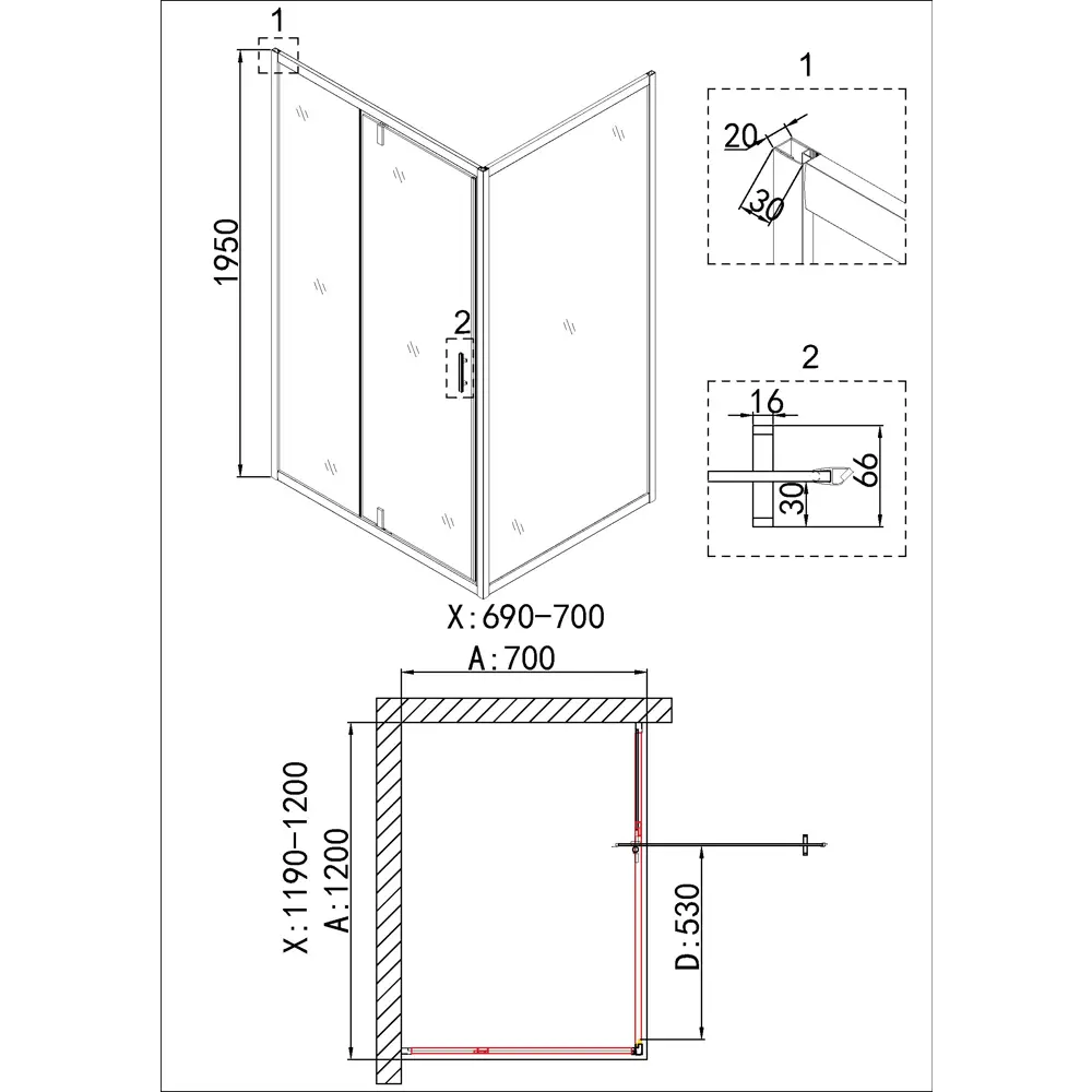Фото 12 Душевой уголок Niagara NG-43-12AG-A70G прямоугольник 120x70см золото профиль эффект стекла прозрачный Фото 12 Душевой уголок Niagara NG-43-12AG-A70G прямоугольник 120x70см золото профиль эффект стекла прозрачный