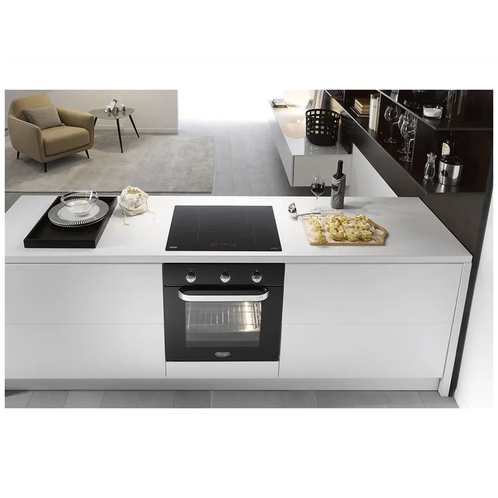 Фото 3 Электрическая варочная панель Delonghi PIN 62 RUS 60 см 4 конфорки цвет черный Фото 3 Электрическая варочная панель Delonghi PIN 62 RUS 60 см 4 конфорки цвет черный