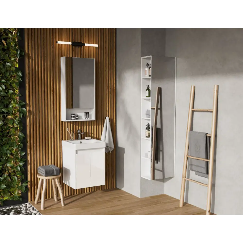 Фото Тумба под раковину подвесная Aquaton 1A2787V0SD010 43.2см цвет белый, с раковиной