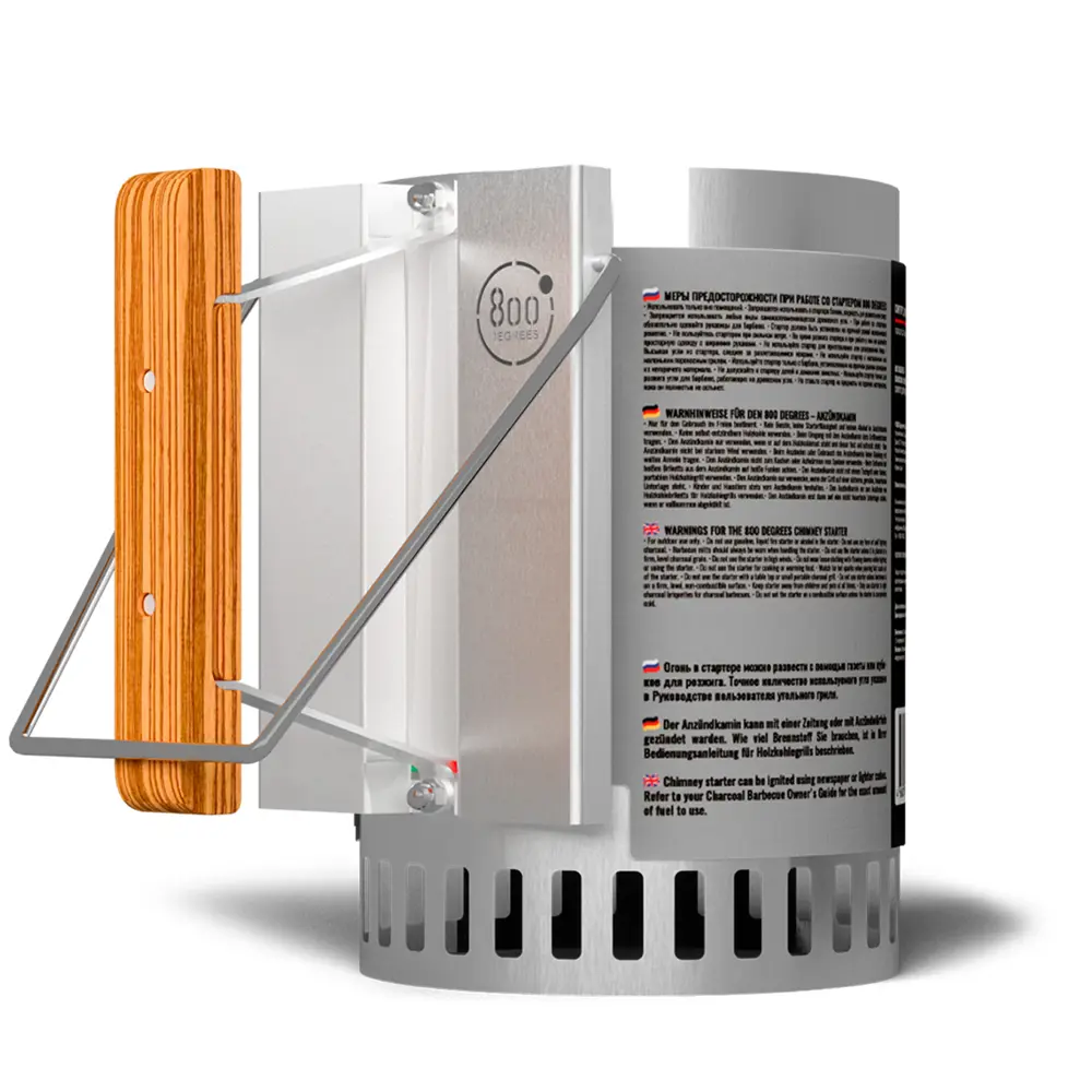 Фото 9 Стартер для розжига угля 800 Degrees Chimney Starter XL нержавеющая сталь 31.3x19.5 см Фото 9 Стартер для розжига угля 800 Degrees Chimney Starter XL нержавеющая сталь 31.3x19.5 см