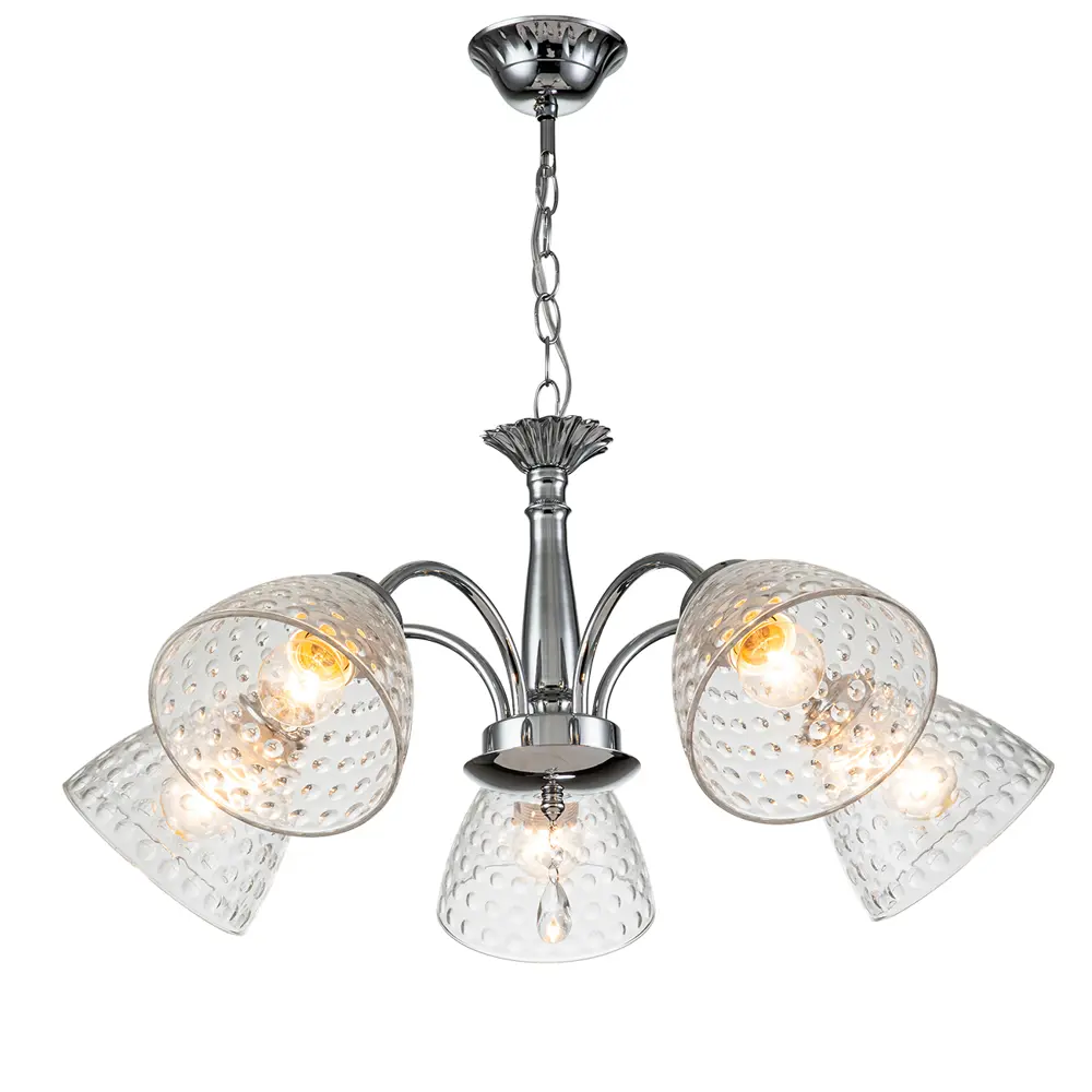 Фото Люстра подвесная Escada Freesia Esc_658_5pl_chrome 5 ламп 10 м² цвет серый/серебристый Фото Люстра подвесная Escada Freesia Esc_658_5pl_chrome 5 ламп 10 м² цвет серый/серебристый