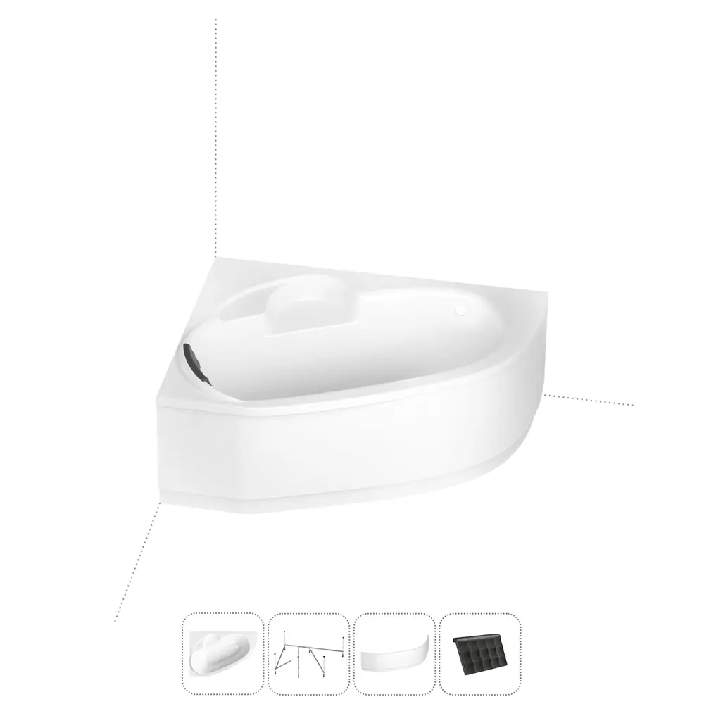Фото Угловая ванна Lavinia Boho Bell Pro S2-370216PL литьевой акрил 160x105 см левый разворот, с каркасом, подголовником и лицевым экраном Фото Угловая ванна Lavinia Boho Bell Pro S2-370216PL литьевой акрил 160x105 см левый разворот, с каркасом, подголовником и лицевым экраном