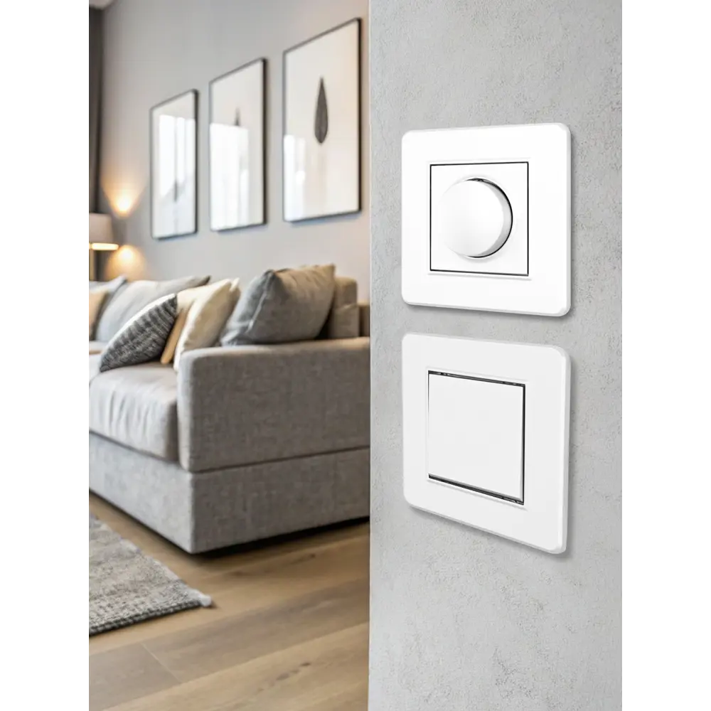 Фото 5 Выключатель с рамкой встраиваемый Arte milano SET16-1-30-1.white 1 клавиша цвет белый