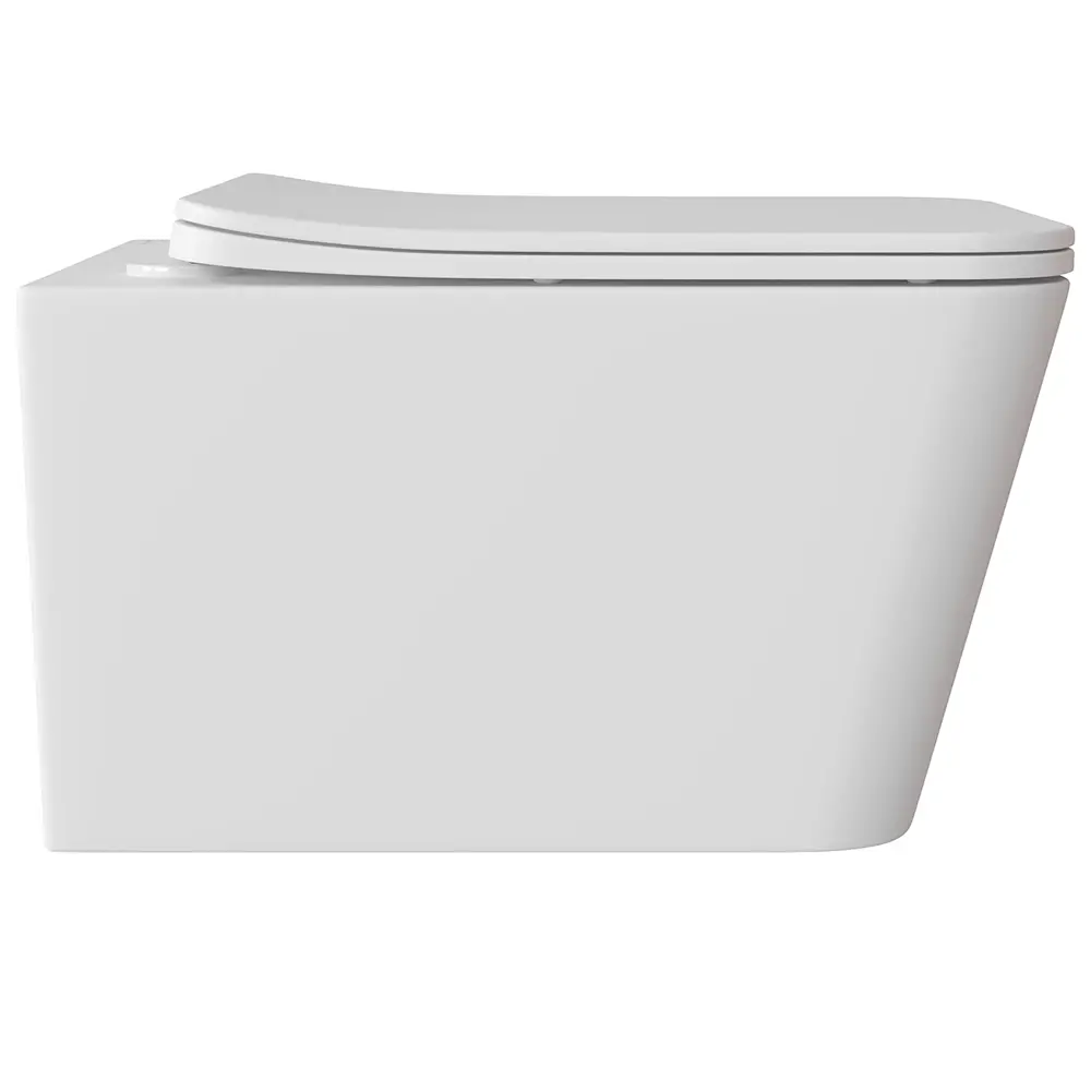Фото 6 Инсталляция GROHE Rapid SL с клавишей хром и унитаз подвесной безободковый ADT 52x37 микролифт белый матовый форма квадрат Фото 6 Инсталляция GROHE Rapid SL с клавишей хром и унитаз подвесной безободковый ADT 52x37 микролифт белый матовый форма квадрат