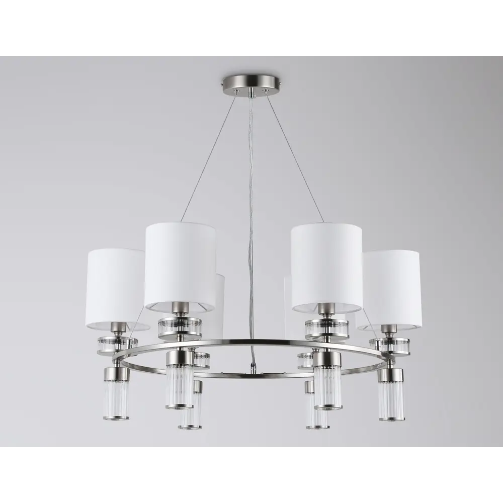 Фото 3 Люстра подвесная Ambrella Light High Ambr_lh71291 6 ламп 23 м² цвет белый/никель Фото 3 Люстра подвесная Ambrella Light High Ambr_lh71291 6 ламп 23 м² цвет белый/никель
