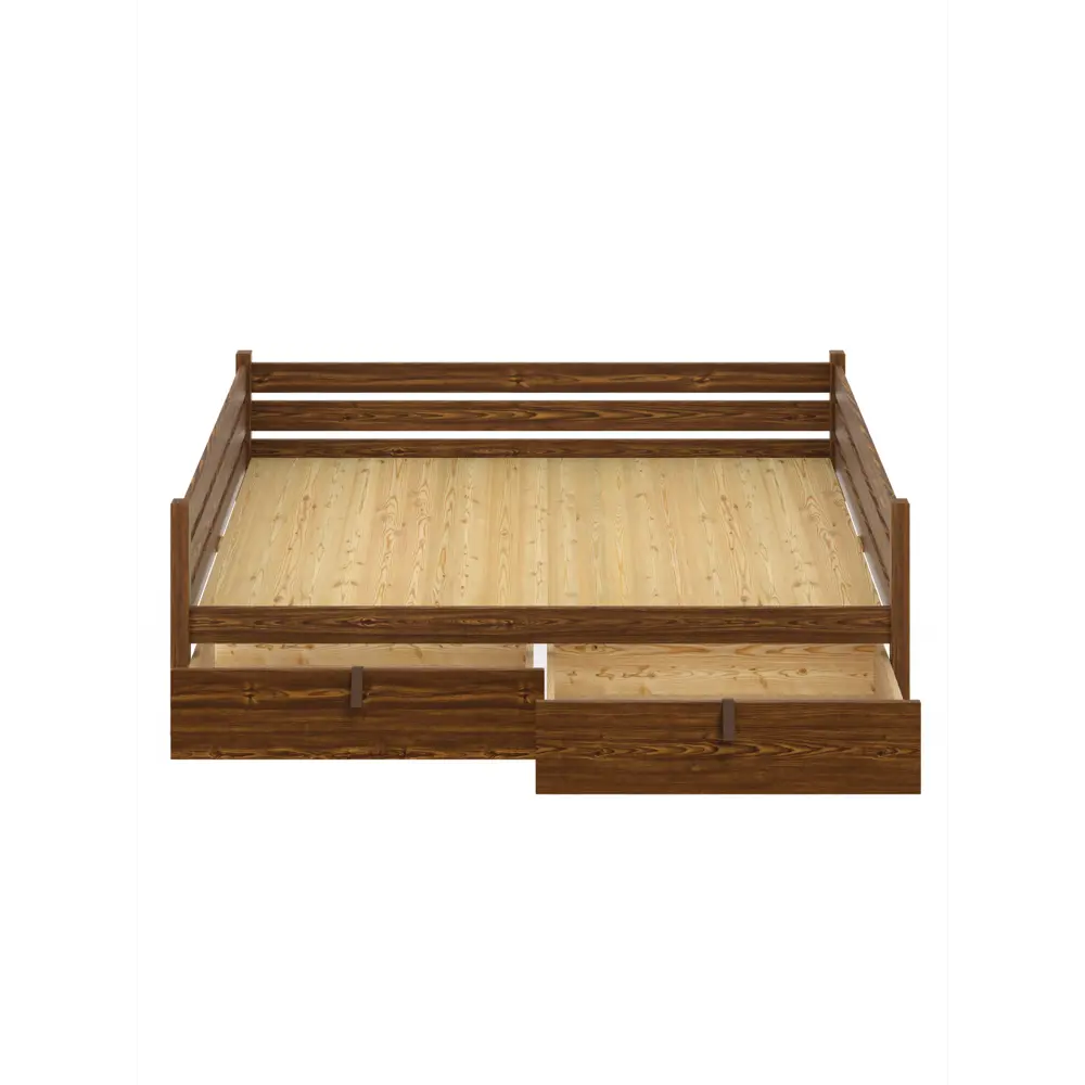 Фото 2 Кровать Solarius Tahta120-190temd-full-2yash 130 x 63 x 200 см сосна цвет коричневый Фото 2 Кровать Solarius Tahta120-190temd-full-2yash 130 x 63 x 200 см сосна цвет коричневый