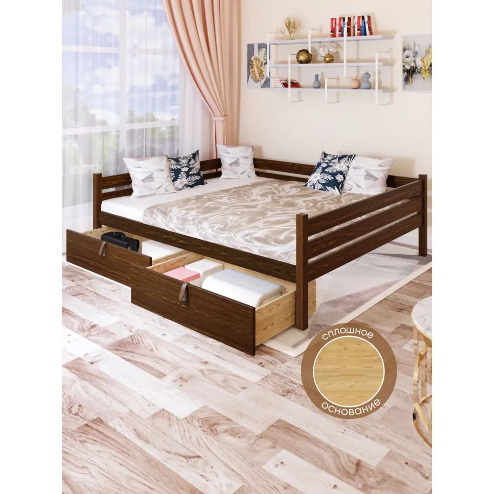 Фото 6 Кровать Solarius Tahta120-190temd-full-2yash 130 x 63 x 200 см сосна цвет коричневый Фото 6 Кровать Solarius Tahta120-190temd-full-2yash 130 x 63 x 200 см сосна цвет коричневый