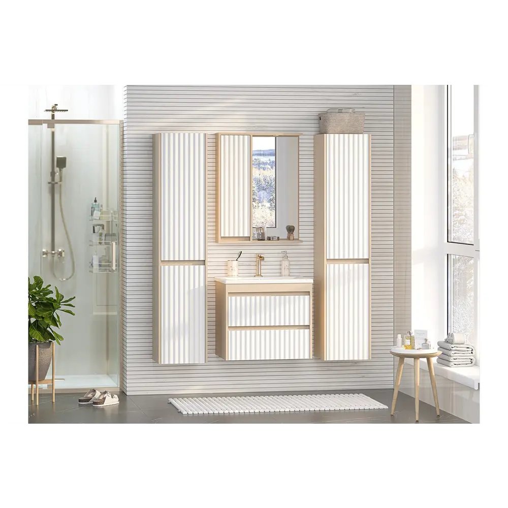 Фото 4 Тумба подвесная Brevita Bslston - 75 с 2 ящика бежевый Фото 4 Тумба подвесная Brevita Bslston - 75 с 2 ящика бежевый
