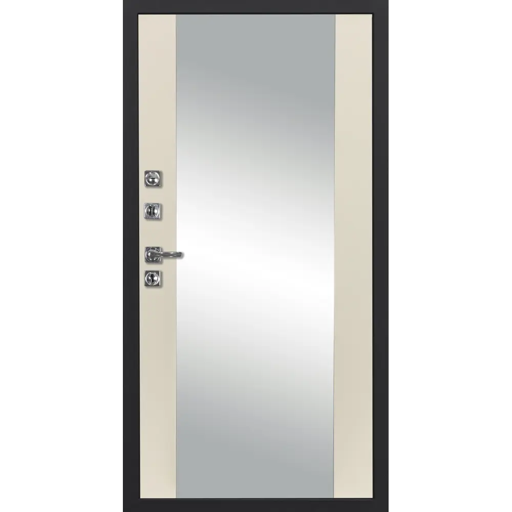 Фото 2 Входная дверь Diva STR МХ-39 205x96см левый цвет Д15 софт шампань/венге с зеркалом