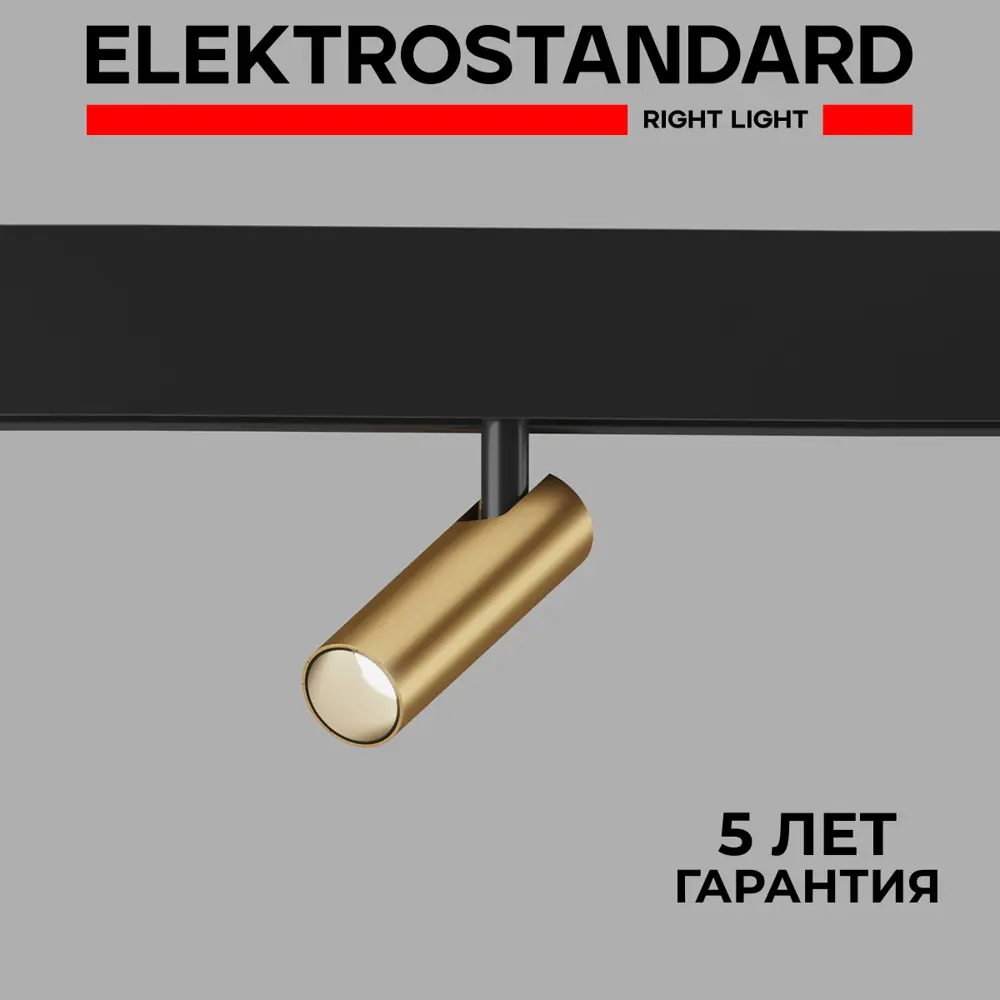 Фото Трековый светильник светодиодный Elektrostandard 85035/01 Slim Magnetic 7 Вт 1 м² цвет латунь Фото Трековый светильник светодиодный Elektrostandard 85035/01 Slim Magnetic 7 Вт 1 м² цвет латунь
