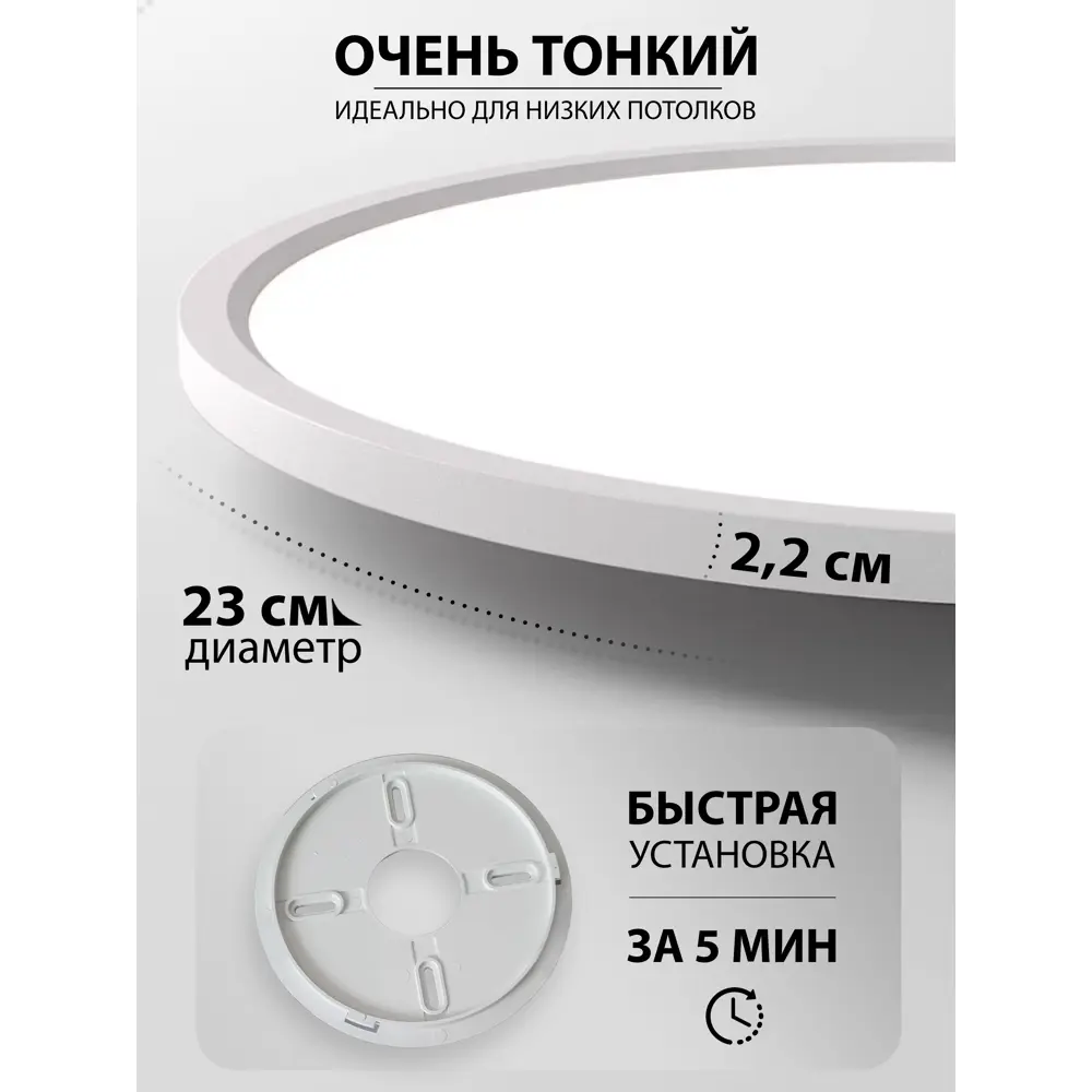 Фото Светильник настенно-потолочный светодиодный Natali Kovaltseva Plain 81113/2c с пультом управления 8 м² регулируемый белый свет цвет белый Фото Светильник настенно-потолочный светодиодный Natali Kovaltseva Plain 81113/2c с пультом управления 8 м² регулируемый белый свет цвет белый