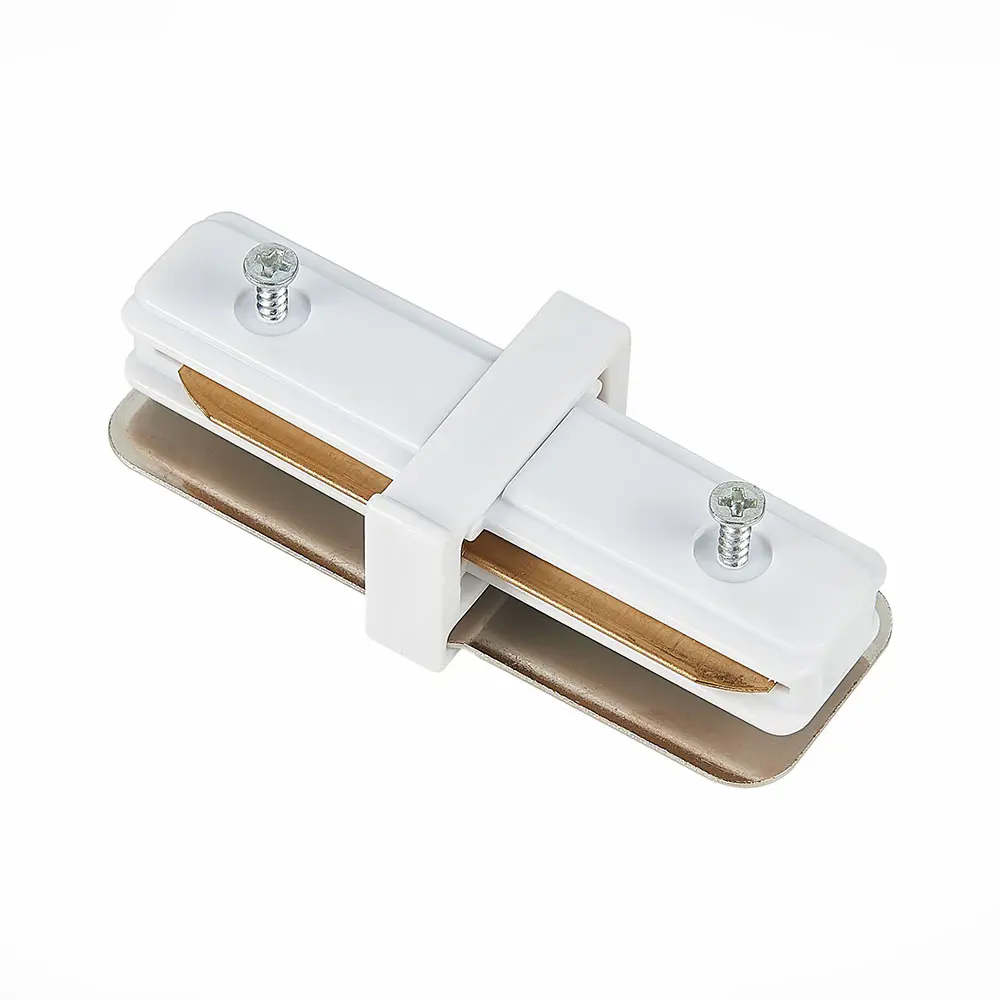 Фото 3 Коннектор St Luce St002.519.00 прямой жесткий для соединения трековых шинопроводов однофазный цвет белый