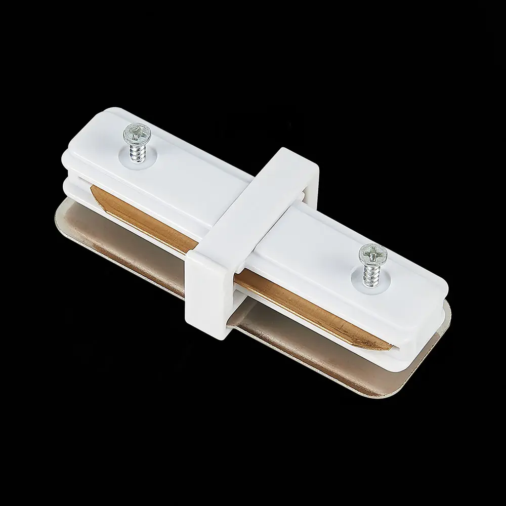 Фото Коннектор St Luce St002.519.00 прямой жесткий для соединения трековых шинопроводов однофазный цвет белый