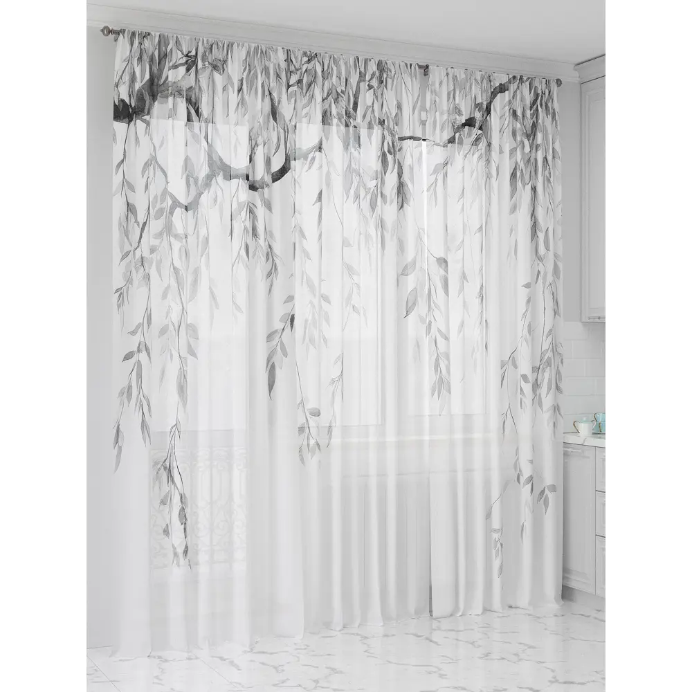 Фото Тюль Comfy way Олион - 16 CW991016-250 на шторной ленте 250x450 см цвет белый