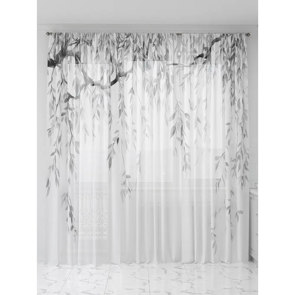 Фото 3 Тюль Comfy way Олион - 16 CW991016-250 на шторной ленте 250x450 см цвет белый