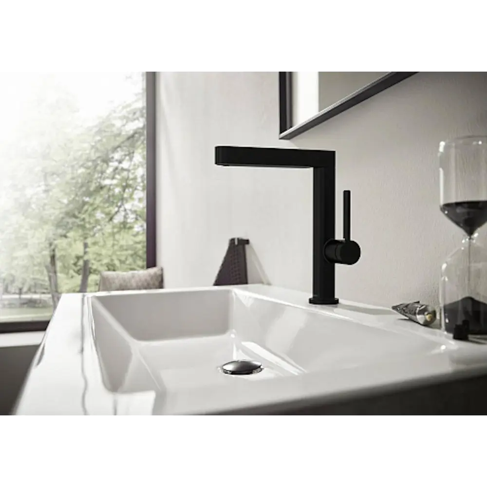 Фото 5 Смеситель для раковины Hansgrohe Finoris 76060670 однорычажный цвет матовый чёрный Фото 5 Смеситель для раковины Hansgrohe Finoris 76060670 однорычажный цвет матовый чёрный