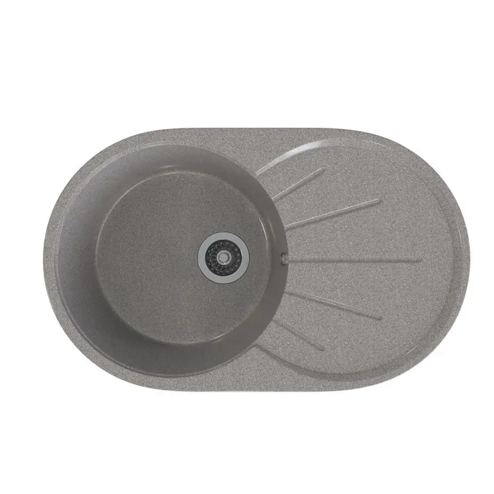 Фото 3 Мойка для кухни Mixline NL-TMS05 (309) 45.5x73.5 см глубина чаши 17 см искусственный камень цвет темно-серый