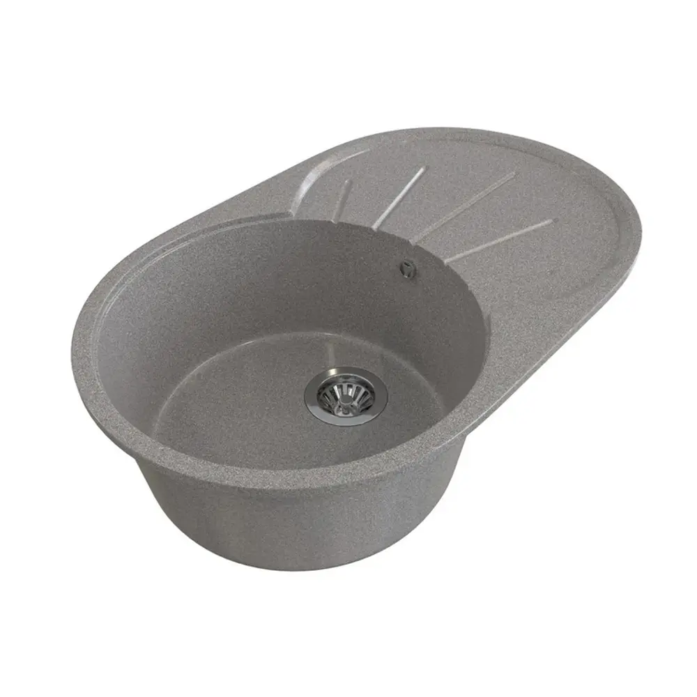 Фото 2 Мойка для кухни Mixline NL-TMS05 (309) 45.5x73.5 см глубина чаши 17 см искусственный камень цвет темно-серый