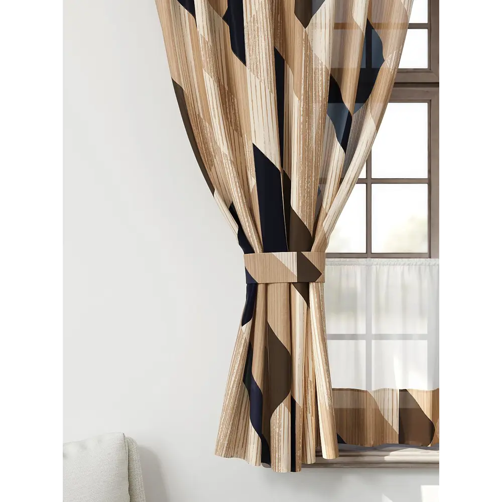 Фото 4 Комплект штор Comfy way CW705190-160 на шторной ленте 160x150 см цвет бежевый, серый Фото 4 Комплект штор Comfy way CW705190-160 на шторной ленте 160x150 см цвет бежевый, серый
