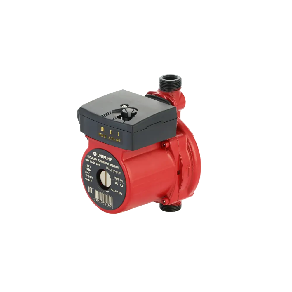 Фото 2 Циркуляционный насос Unipump 75438 15/12 195 чугун с гайками 1/2" Фото 2 Циркуляционный насос Unipump 75438 15/12 195 чугун с гайками 1/2"