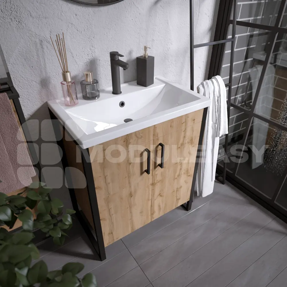 Фото 6 Тумба под раковину MODULEASY 70x43 см ATTIC напольная цвет дуб вотан Ц0000037803 Фото 6 Тумба под раковину MODULEASY 70x43 см ATTIC напольная цвет дуб вотан Ц0000037803