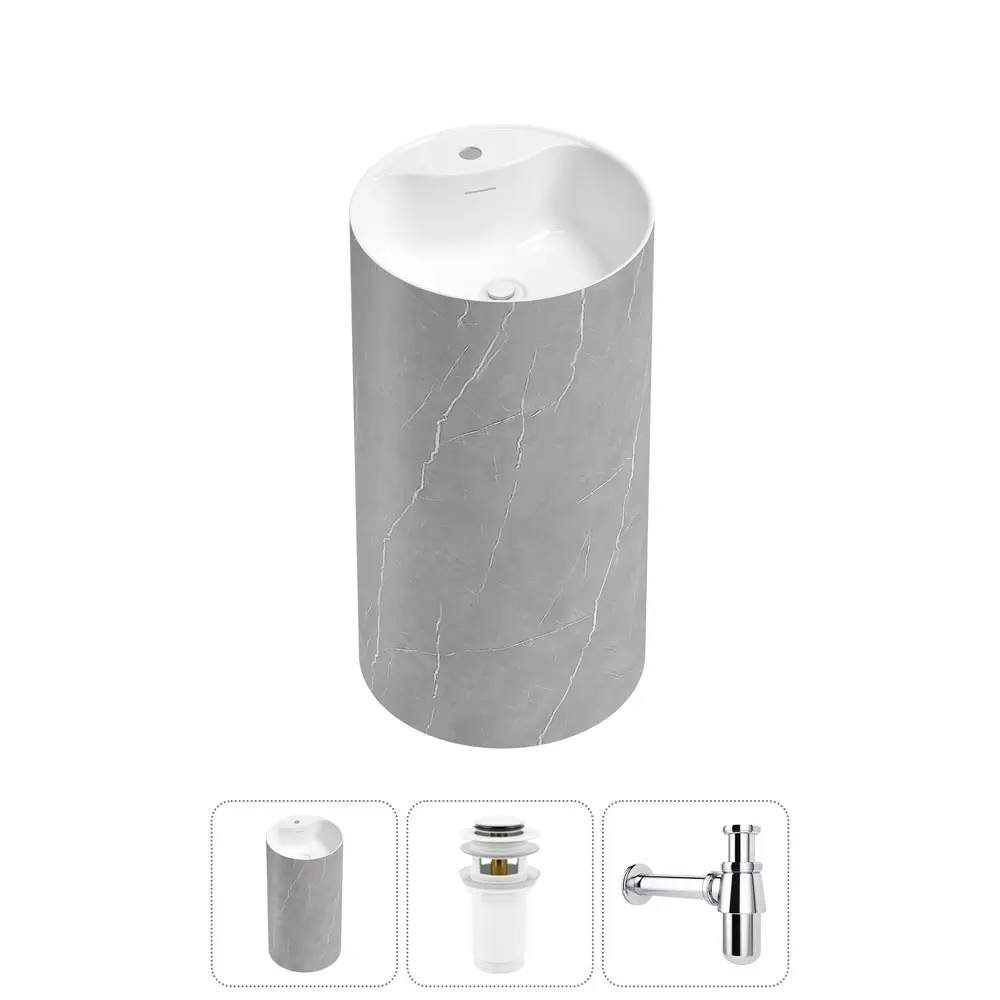 Фото Напольная раковина отдельностоящая Wellsee Chalice Perfection 20213051R размер 45x45x85 см, с донным клапаном и сифоном Фото Напольная раковина отдельностоящая Wellsee Chalice Perfection 20213051R размер 45x45x85 см, с донным клапаном и сифоном