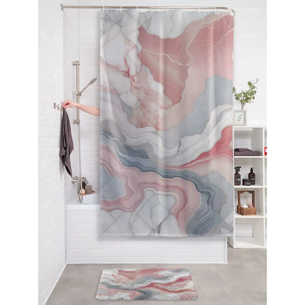 Фото 4 Шторка для ванной комнаты JOYARTY sc_sd1905 200x180см цвет разноцветный Фото 4 Шторка для ванной комнаты JOYARTY sc_sd1905 200x180см цвет разноцветный