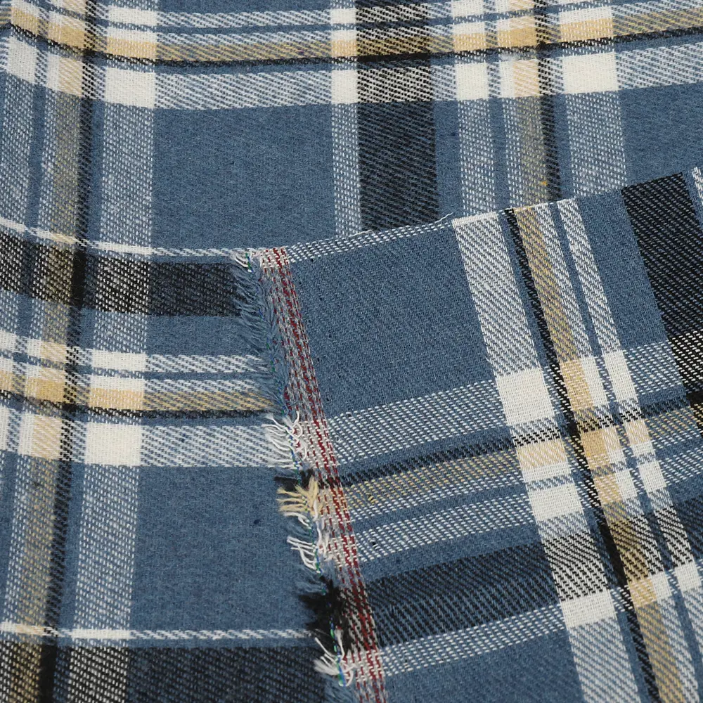 Фото 5 Ткань фланель Tby рубашечная TBY.Fl.T498, упаковка 25 м, цвет голубой