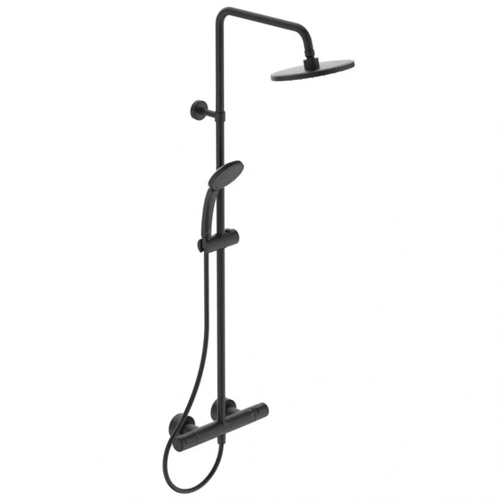Фото Душевая стойка Ideal standard Ceratherm t A7545XG 1 режимная цвет черный матовый Фото Душевая стойка Ideal standard Ceratherm t A7545XG 1 режимная цвет черный матовый