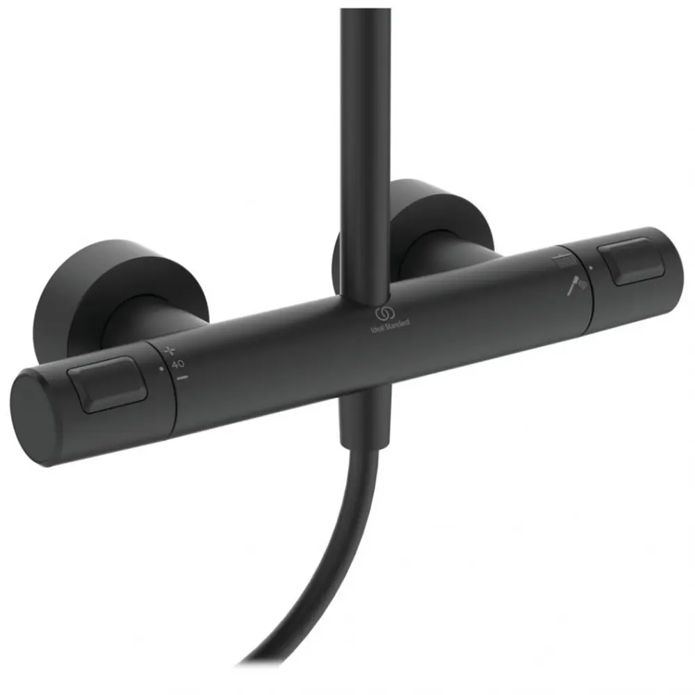 Фото 5 Душевая стойка Ideal standard Ceratherm t A7545XG 1 режимная цвет черный матовый Фото 5 Душевая стойка Ideal standard Ceratherm t A7545XG 1 режимная цвет черный матовый