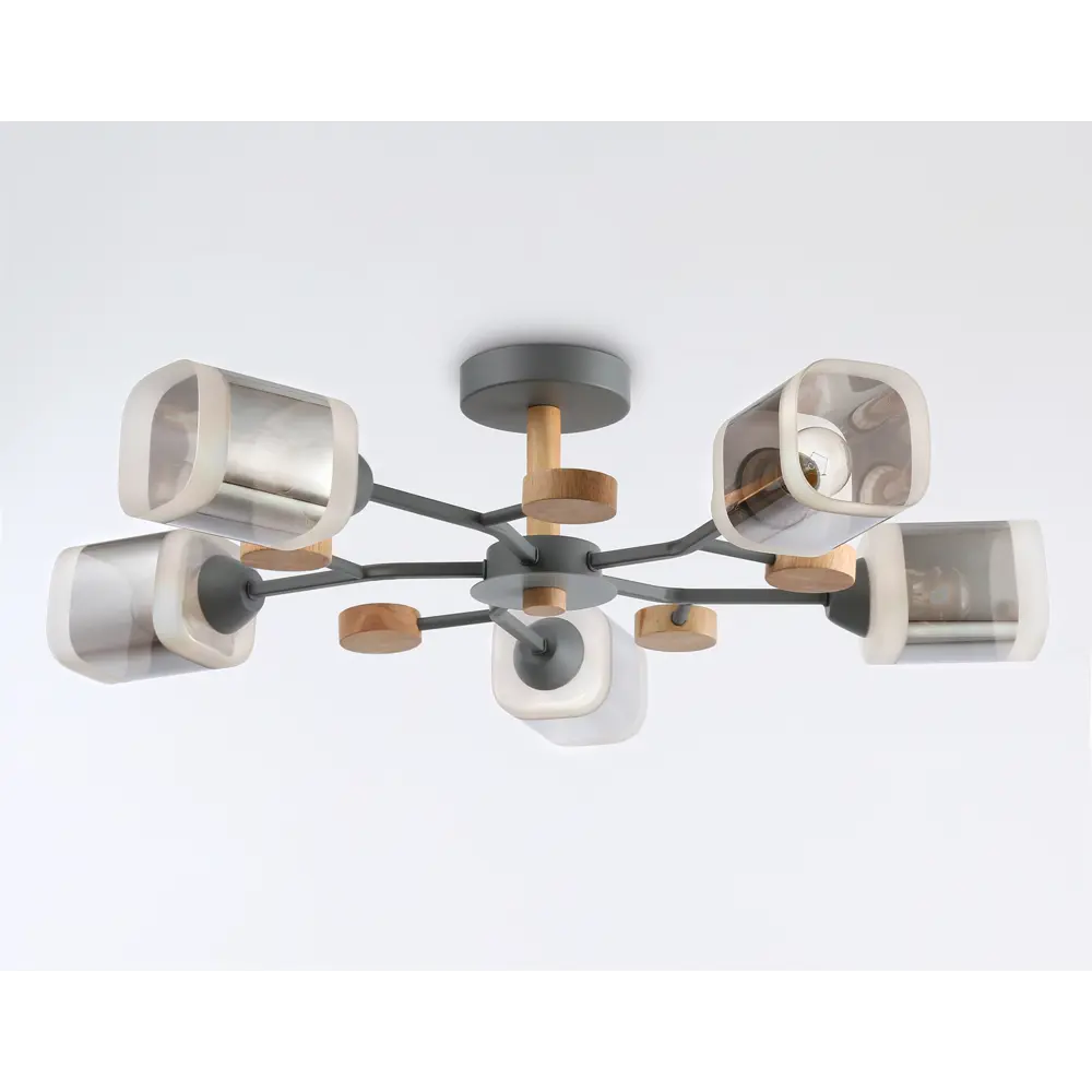 Фото 3 Люстра на штанге Ambrella Light Traditional Ambr_tr3033233 5 ламп 14 м² цвет серый